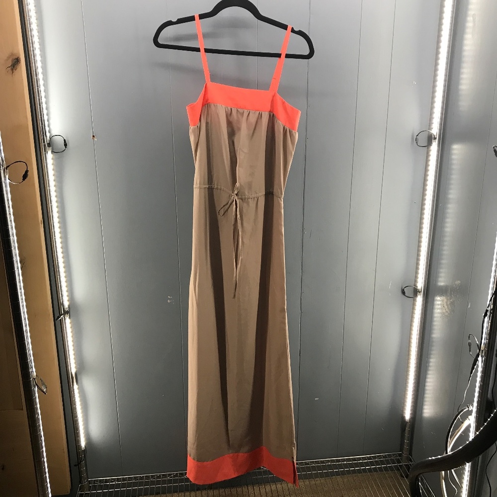 Thml tan and coral maxi dress size XS new with tags